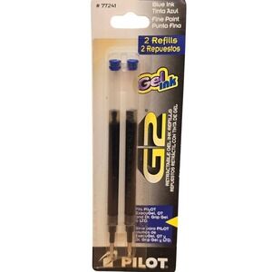 Pilot #77241 G2‎ Gel Ink 2 Refills Blue Ink Fine Point Retractable Q7